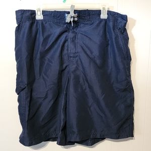 Roebuck & Co‎ Navy Swim Trunks Lined Pockets Beach Size XL A530
